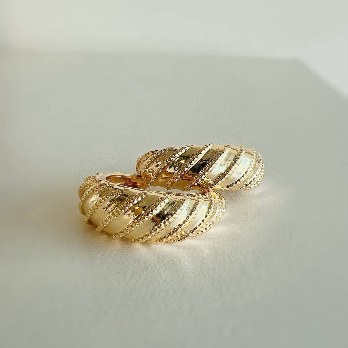 Ryan Croissant Hoop Earrings | 14K Gold Filled