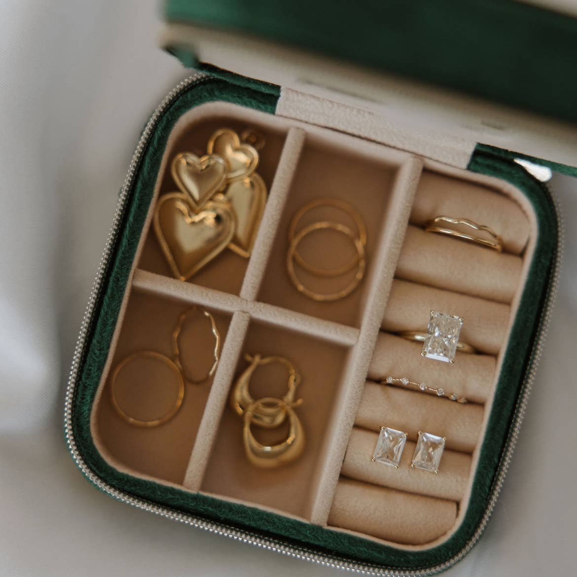 Goldie CZ Diamond Stud Earrings | 14K Gold Filled