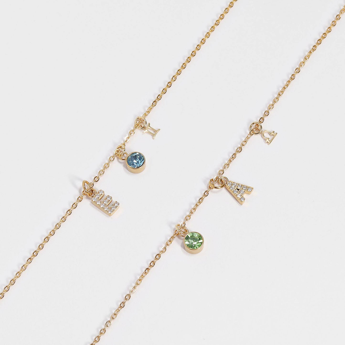 Gold Pavé CZ Initial Letter Charm | Waterproof Charm