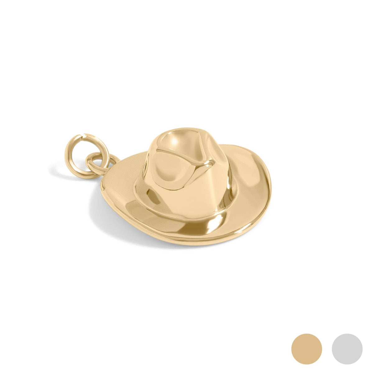 18K Gold Cowboy Hat Charm | Waterproof Western Jewelry