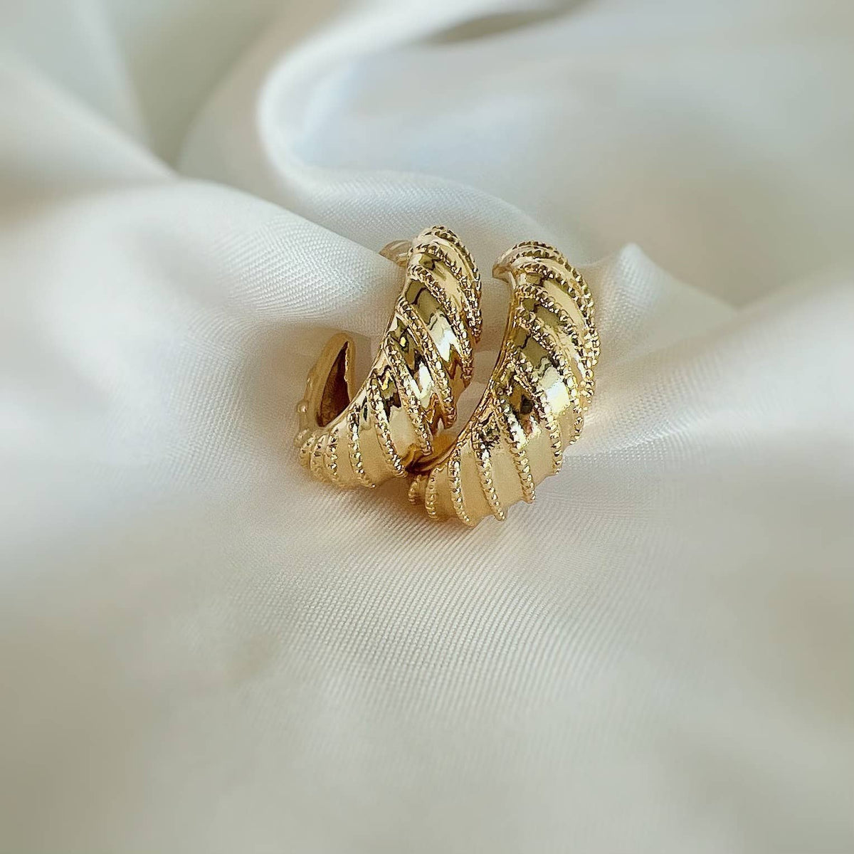 Ryan Croissant Hoop Earrings | 14K Gold Filled