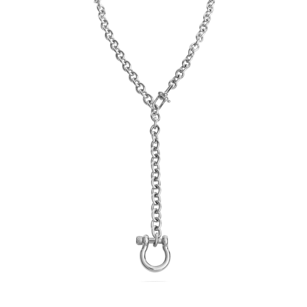 Gold Horseshoe Carabiner Y Necklace | 18K Gold PVD
