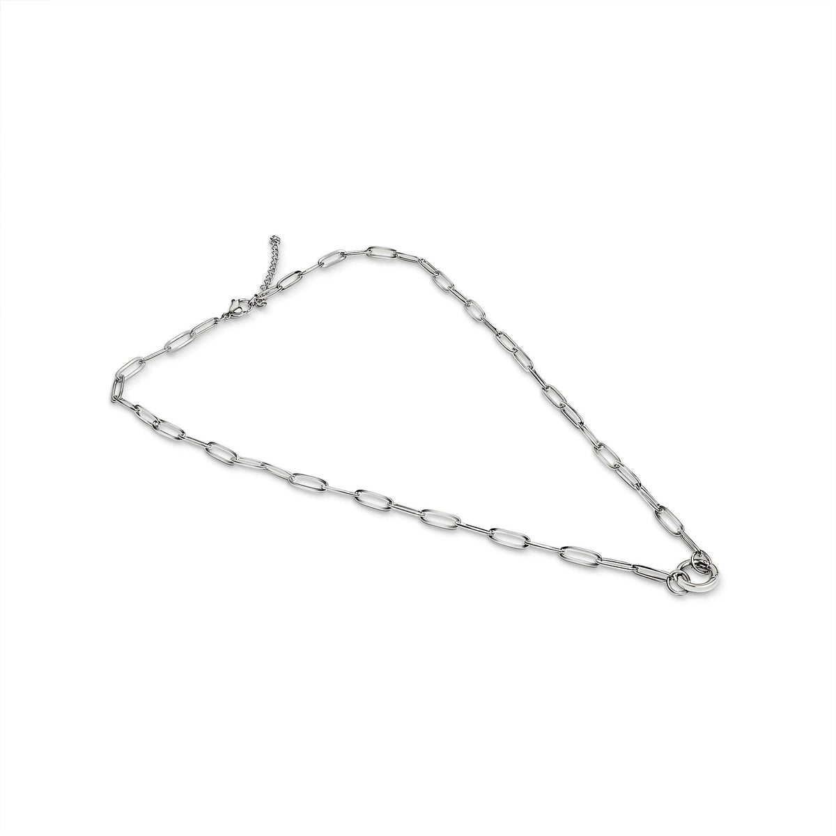Paperclip Charm Holder Necklace | Gold & Silver Carabiner Necklace