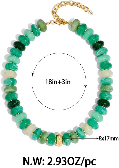 Chunky Beaded Necklace for Women Statement Necklace