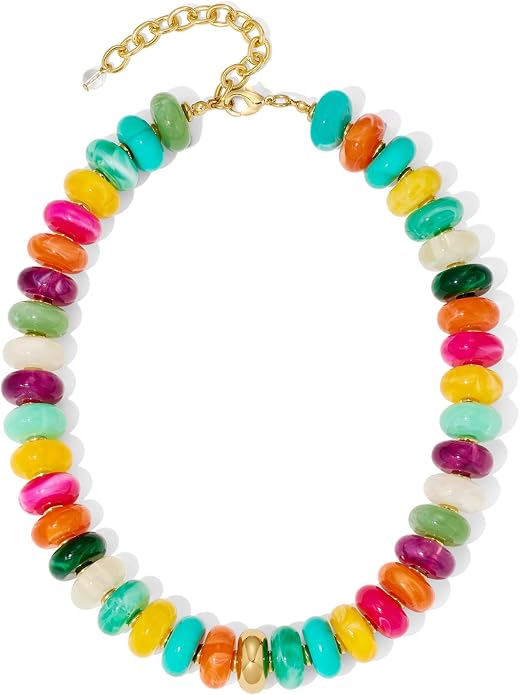 Chunky Beaded Necklace for Women Statement Necklace