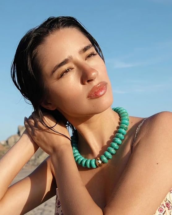 Chunky Beaded Necklace for Women Statement Necklace