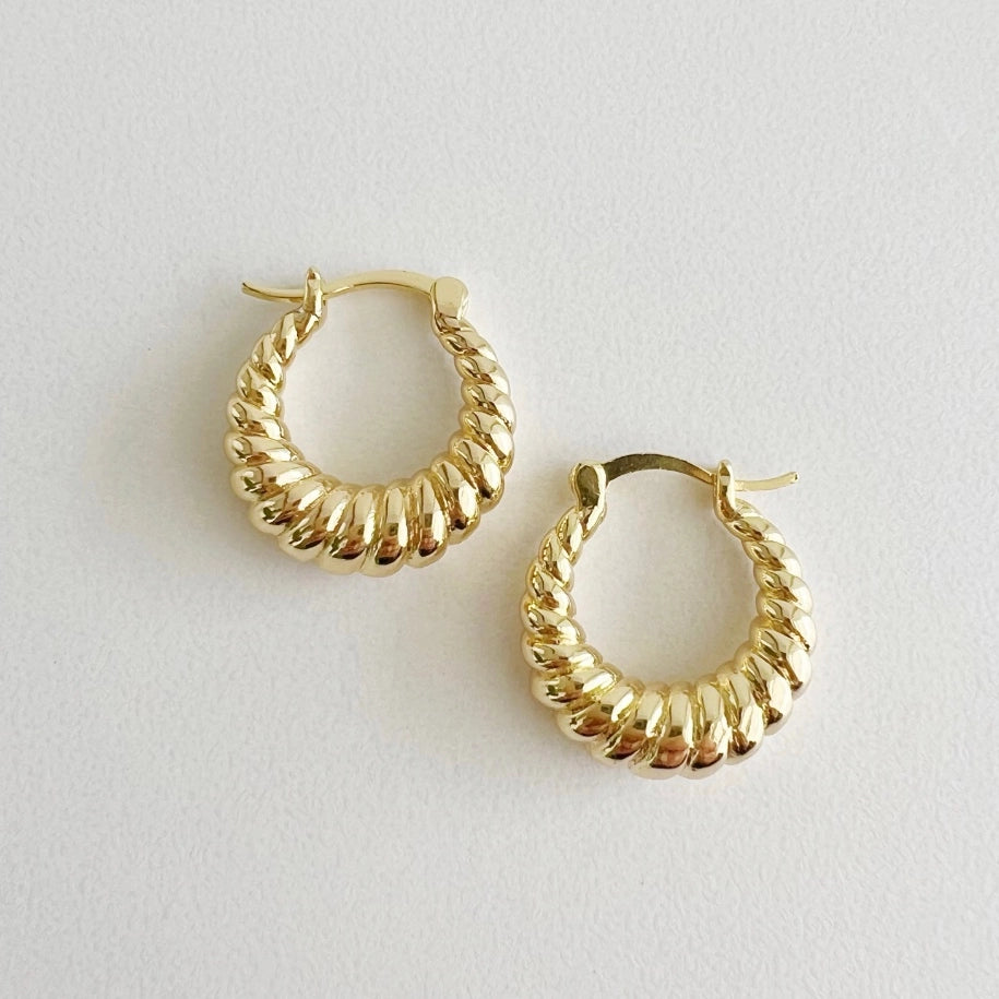 Butter Twist Hoops 14K gold-filled twisted hoop earrings