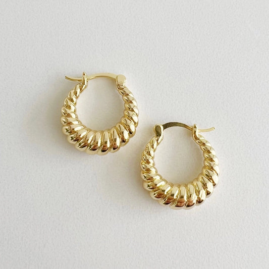 Butter Twist Hoops 14K gold-filled twisted hoop earrings