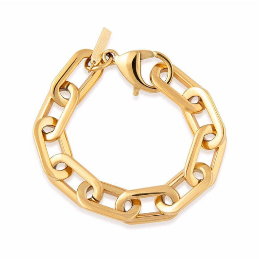 Chunky Jenna gold link bracelet with oversized polished chain links