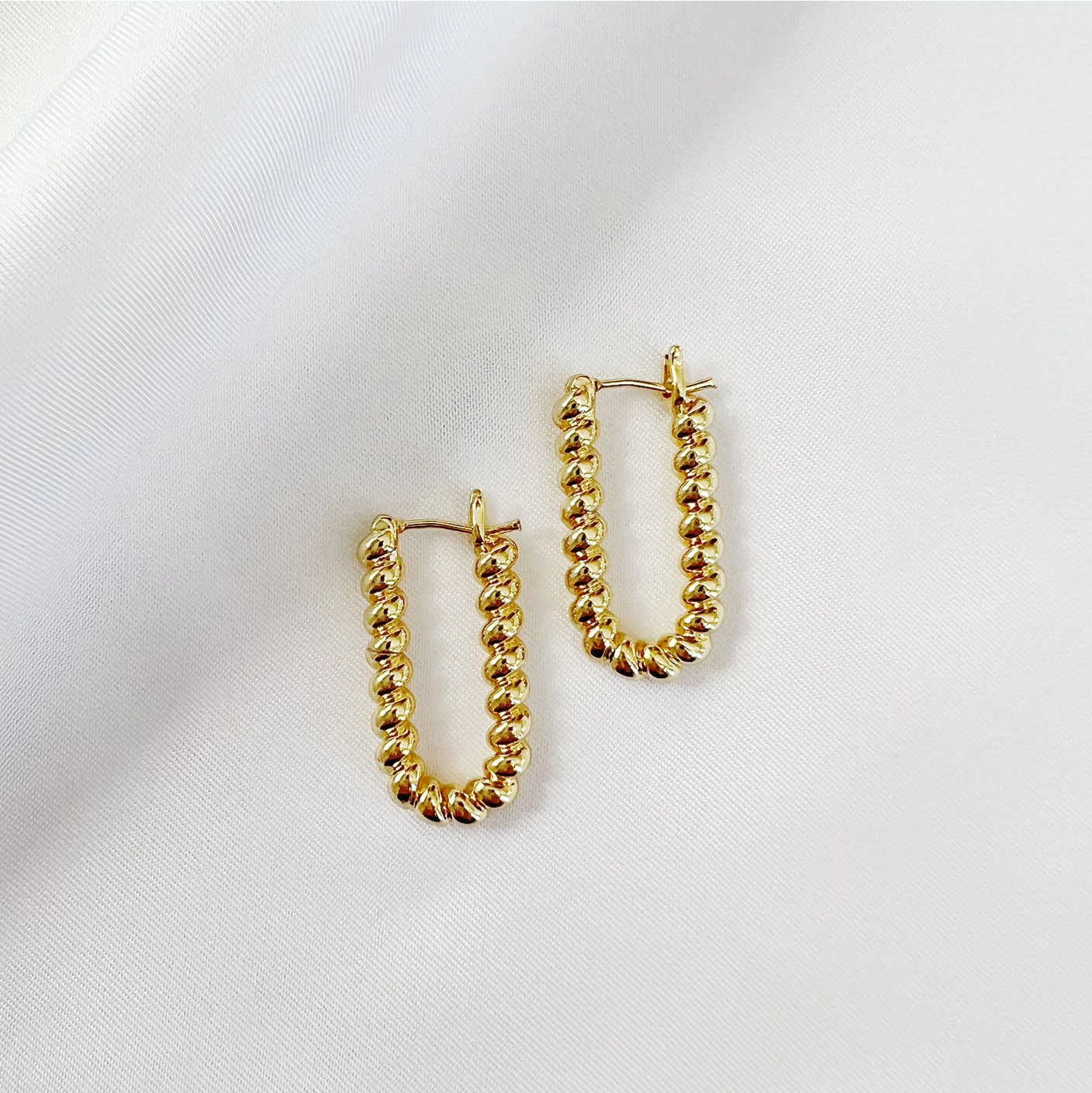 Dockside Croissant Hoop Earrings featuring lightweight 14K gold-filled chunky hoops