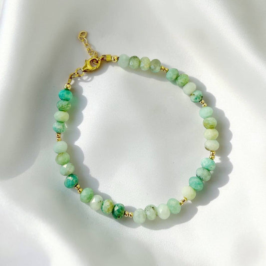 Peruvian Amazonite Bracelet featuring Grade A gemstones and 14K gold-filled beads
