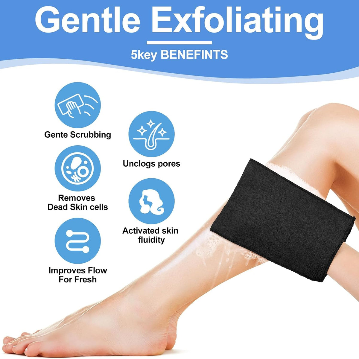Spray tan remover with Korean exfoliating mitt for preparing skin