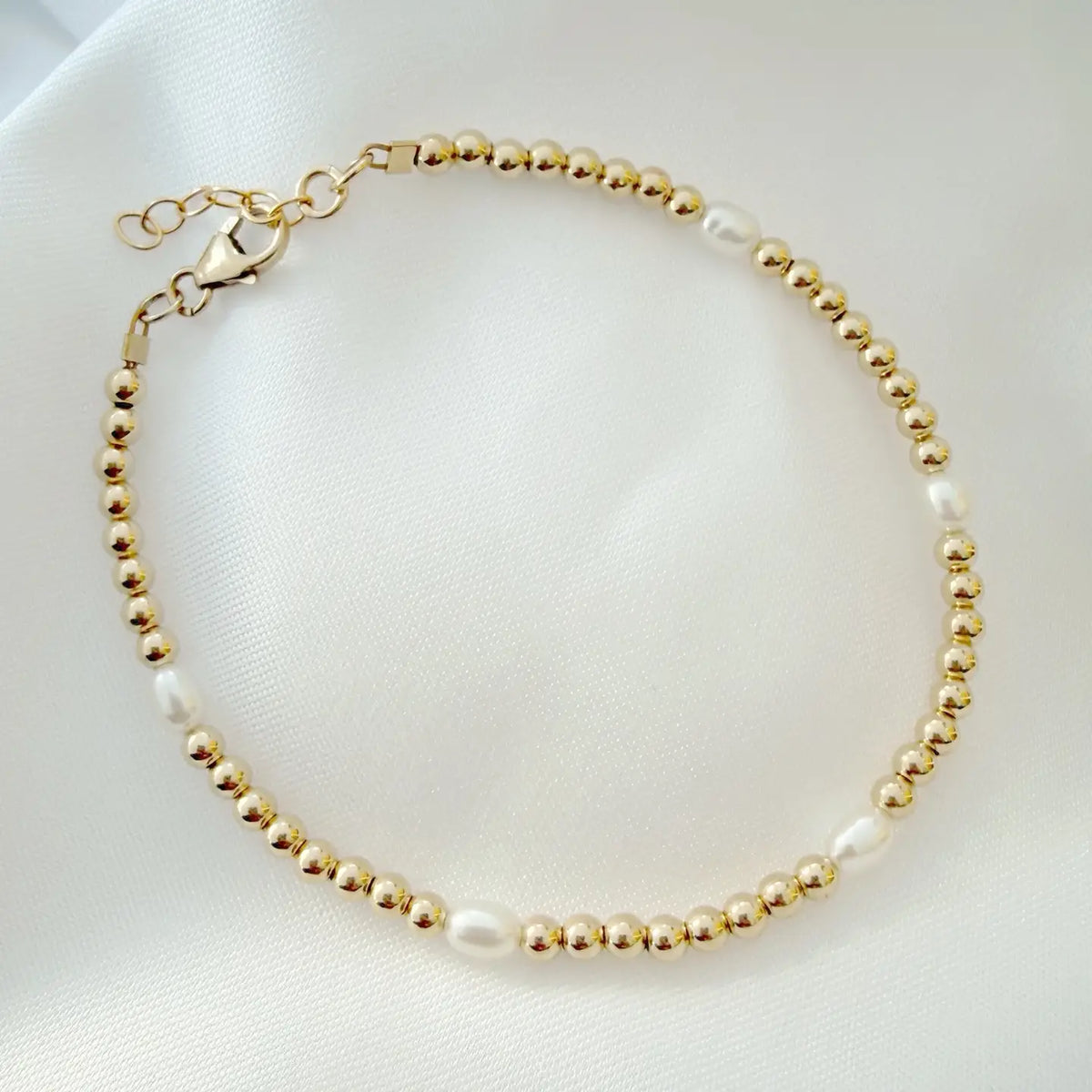 Sweet Thing Freshwater Pearl Bracelet with 14K gold-filled beads and genuine pearls